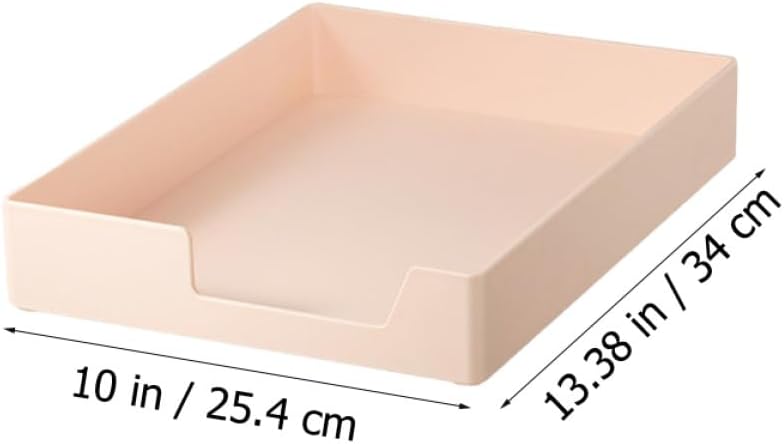Pink A4 Document Storage Box File Holder Desktop Organizer Office Container - Image 2